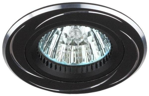 5055398625637 C0043823 ЭРА Светильник Downlight встраив. (ГЛН) 50Вт GU5.3 12В IP20 черный/хром KL34 AL/BK