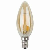 5055945575651 Б0027939 ЭРА Лампа светодиодная  свеча 5Вт F-LED B35-5w-827-E14 gold (10/100/2800)